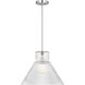 Drew & Jonathan Liouet 1 Light 18 inch Brushed Nickel Pendant Ceiling Light, Large