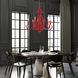 Valencia 6 Light 35 inch Shiny Red Large Chandelier Ceiling Light