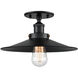 Bulstrode's Workshop 1 Light 12 inch Black Flush Mount Ceiling Light