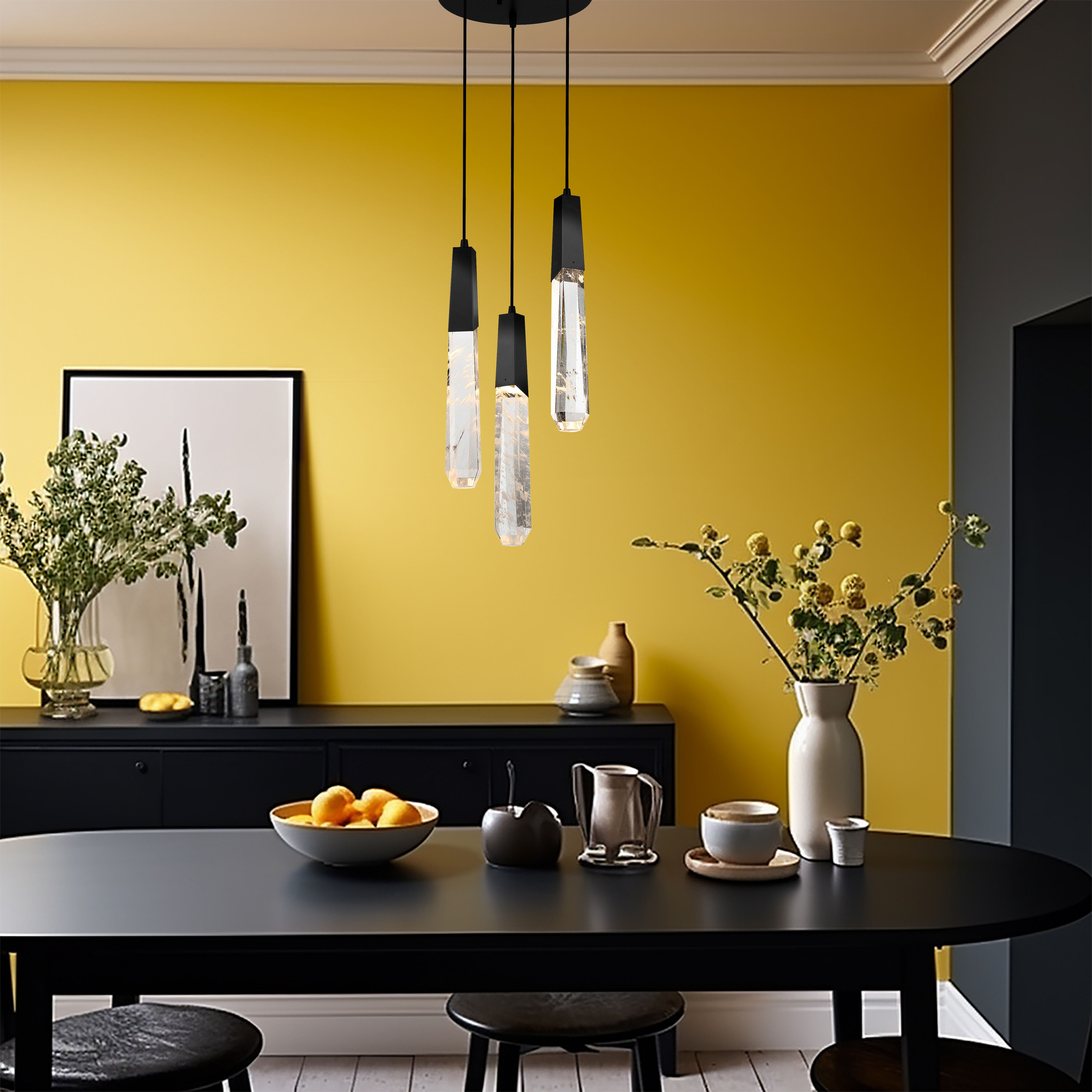 Drifting Droplets LED Coal Pendant Ceiling Light