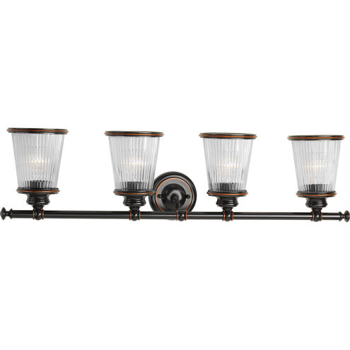 Radiance 4 Light 33 inch Rubbed Bronze Bath Vanity Wall Light
