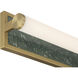 Yep Stratum 1 Light 17.5 inch Brushed Champagne Brass with Persian Green Marble Vanity Light Wall Light