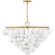 Marabel 10 Light 48 inch Distressed Brass Chandelier Ceiling Light