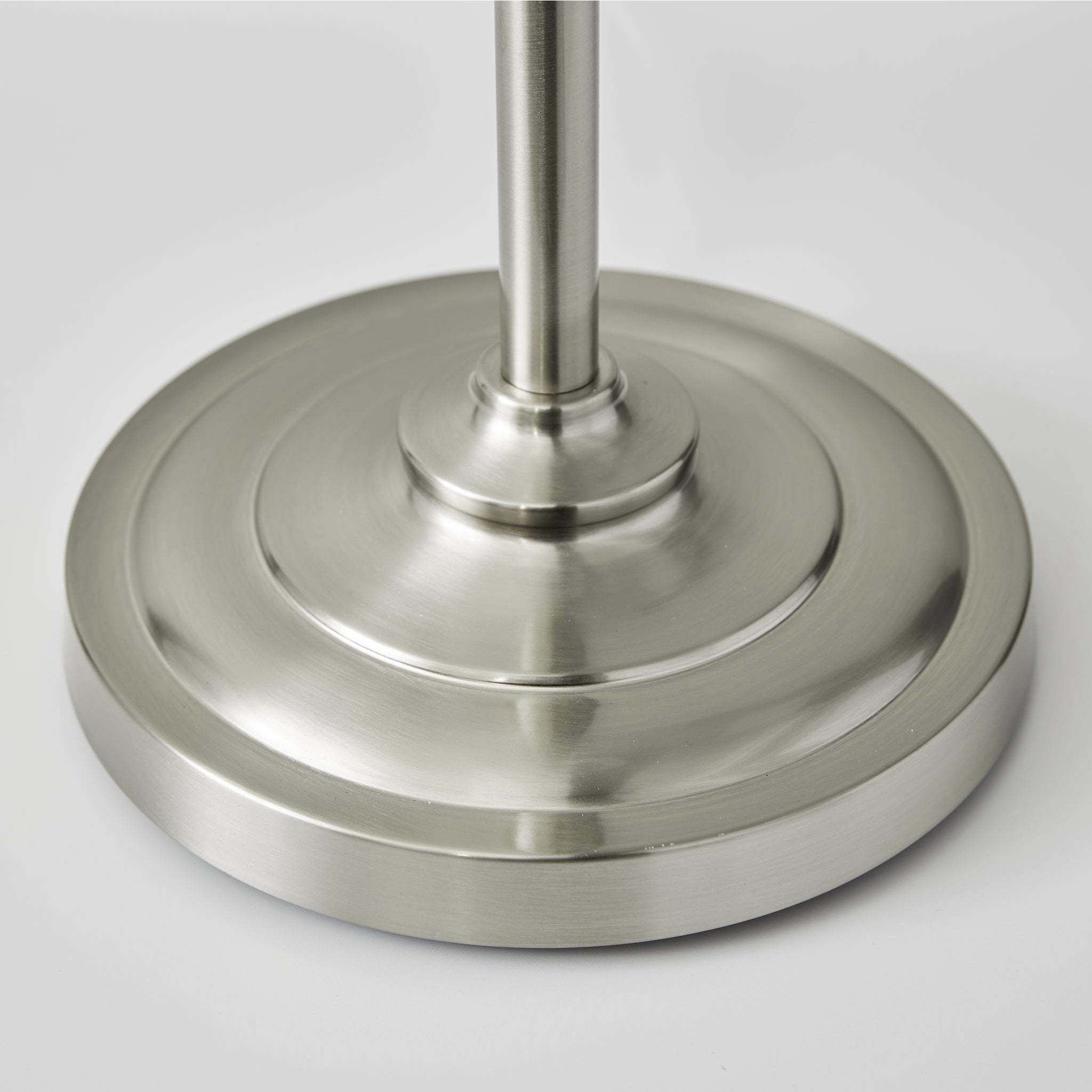 Glendale 25.5 inch 150 watt Brushed Steel Table Lamps Portable Light, plus Floor Lamp, Set of 3, Simplee Adesso