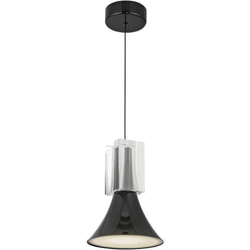 Floe LED 8 inch Glossy Black Pendant Ceiling Light