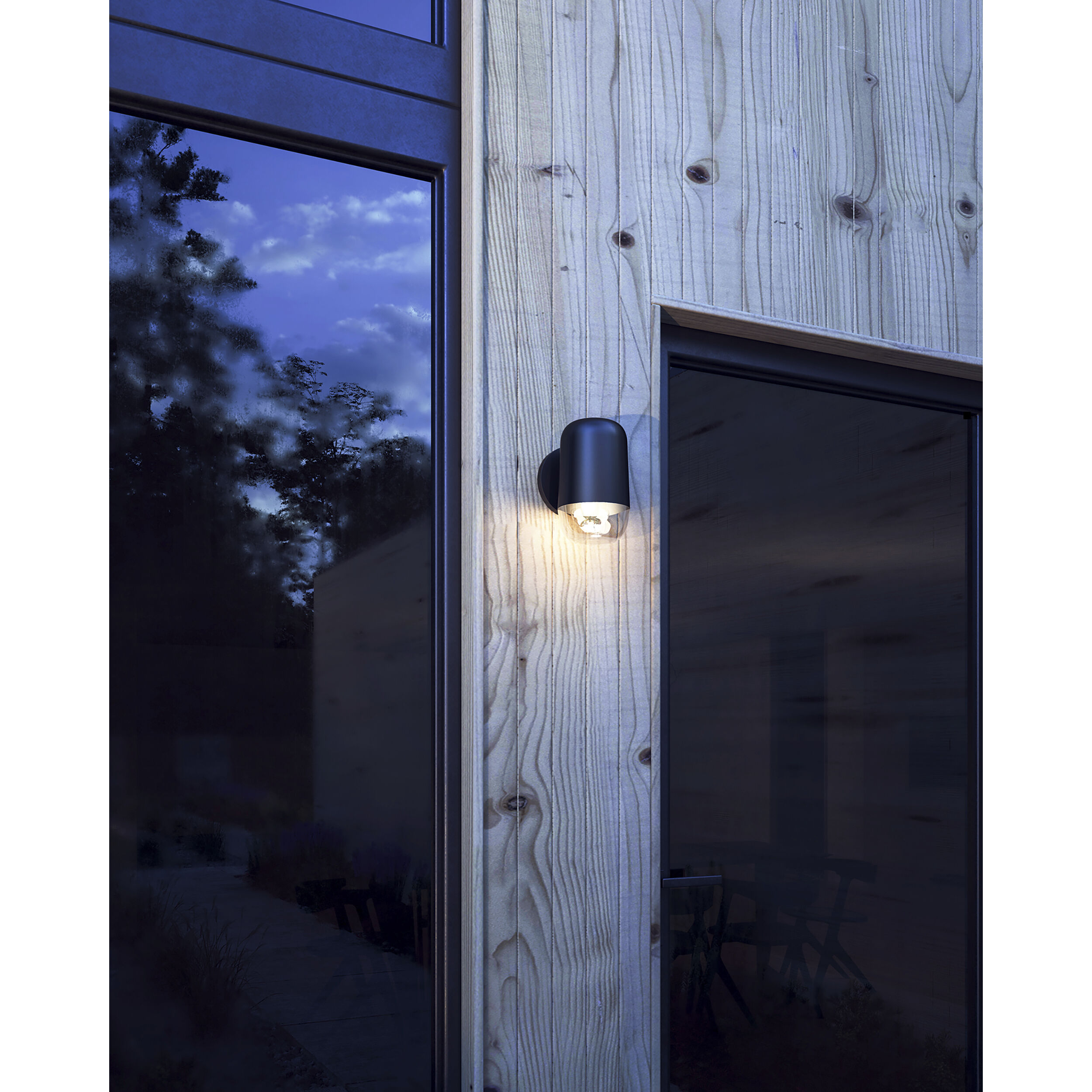 Yara LED 7.38 inch Black Exterior Wall