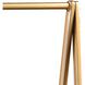 Kline Gloss White with Gold Bookshelf, Small