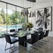 Modella LED 55 inch Black Linear Island Pendant Ceiling Light