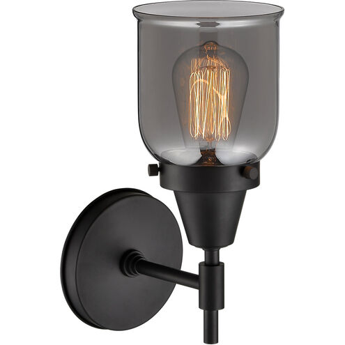 Caden LED 5 inch Matte Black Sconce Wall Light in Plated Smoke Glass
