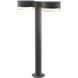 Reals 12V 20 watt Textured Gray Bollard