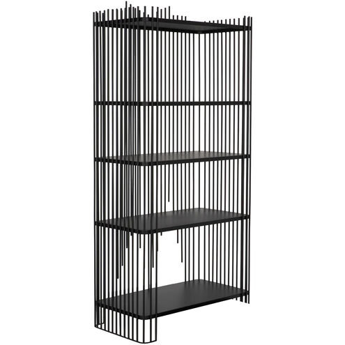 Mila Matte Black Bookcase