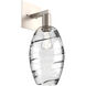 Ellisse 1 Light 6.5 inch Beige Silver Indoor Sconce Wall Light in Metallic Beige Silver, Ellisse Clear