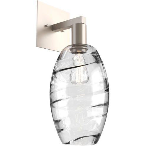 Ellisse 1 Light 6.5 inch Beige Silver Indoor Sconce Wall Light in Metallic Beige Silver, Ellisse Clear