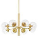 Meadow 8 Light 36 inch Aged Brass Chandelier Ceiling Light