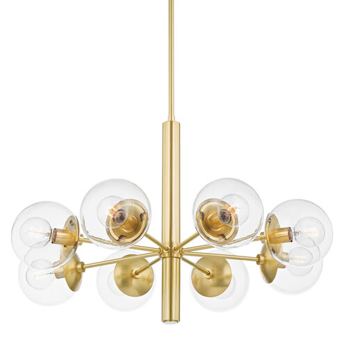 Meadow 8 Light 36 inch Aged Brass Chandelier Ceiling Light