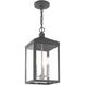 Nyack 3 Light 8 inch Scandinavian Gray Outdoor Pendant Lantern