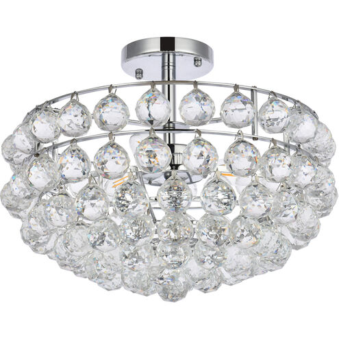 Savannah 3 Light 16 inch Chrome Flush Mount Ceiling Light