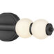 Lisa McDennon Trigo LED 6 inch Black Sconce Wall Light