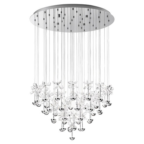 Pianopoli LED 31 inch Chrome Multi Light Pendant Ceiling Light 