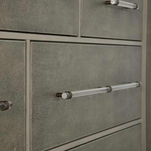 Alford Cerused White / Natural Shagreen Chest