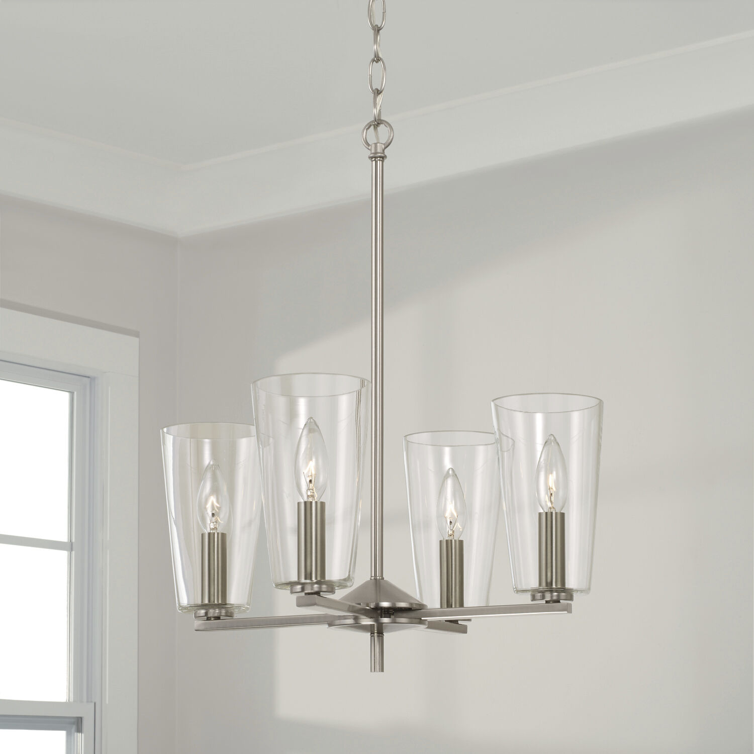 Portman 4 Light 17.5 inch Brushed Nickel Pendant Ceiling Light