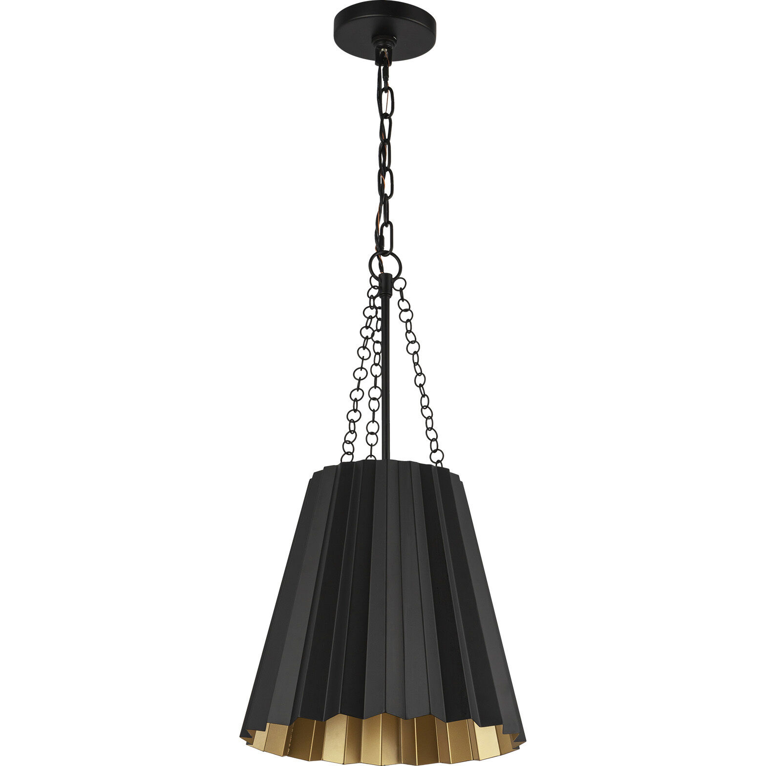 Alora Mood Plisse Pendant Ceiling Light in Matte Black