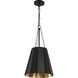 Alora Mood Plisse Pendant Ceiling Light in Matte Black