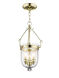 Jefferson 3 Light 10 inch Polished Brass Chain Lantern