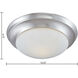 Fluor 2 Light 14.25 inch Brushed Nickel Flush Mount Ceiling Light