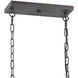 Nadina 4 Light 37 inch Silverdust Iron Linear Chandelier Ceiling Light