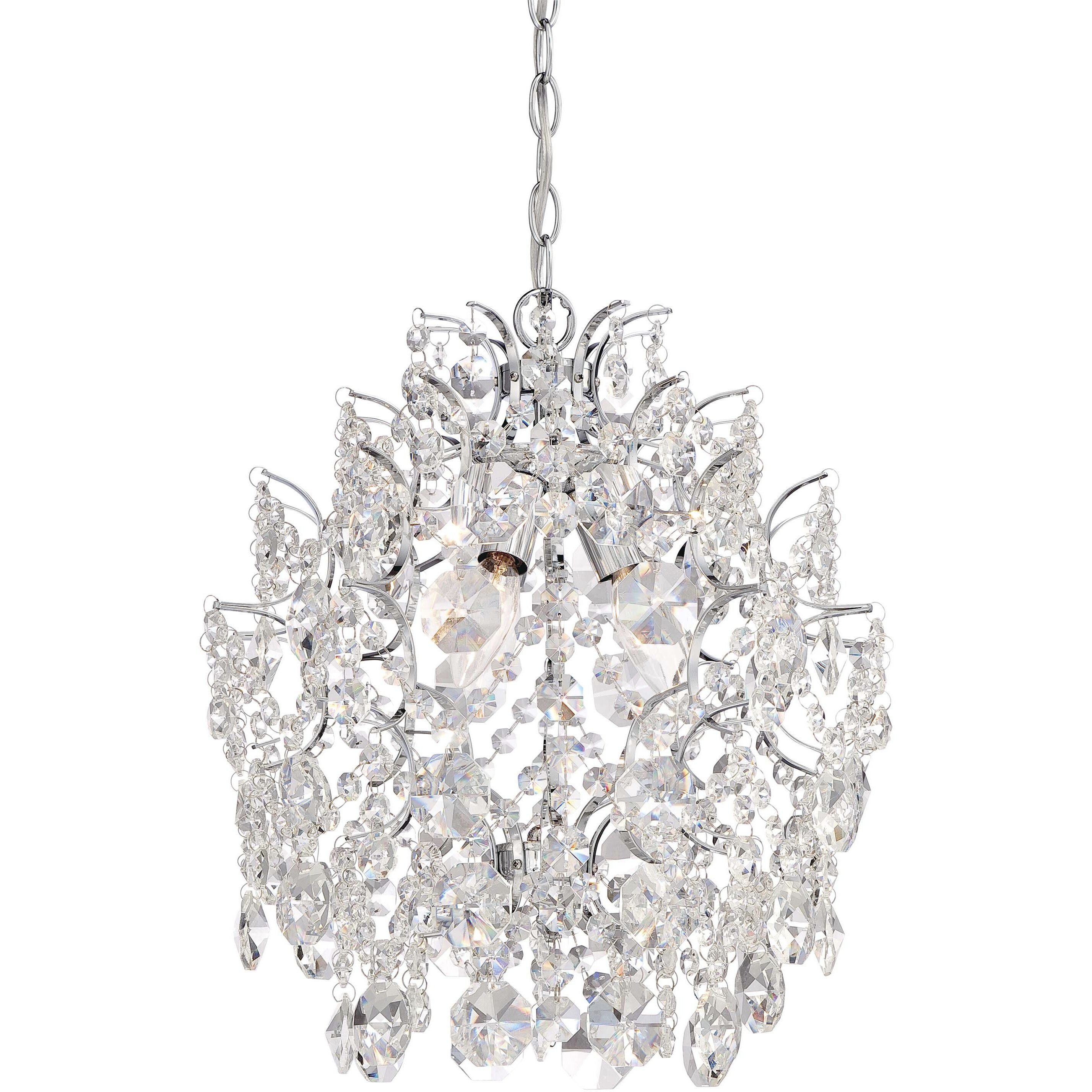 Isabella's Crown 3 Light 14 inch Chrome Mini Chandelier Ceiling Light 
