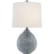 Hadi 27 inch 150 watt Gray Stone Wash Table Lamp Portable Light
