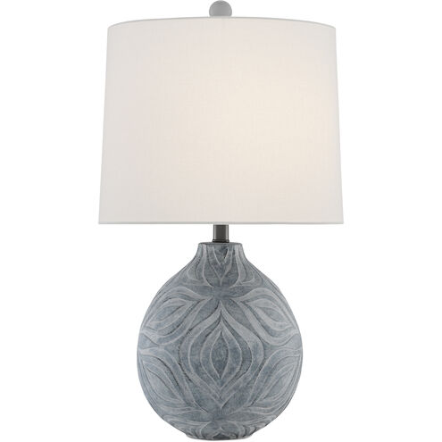 Hadi 27 inch 150 watt Gray Stone Wash Table Lamp Portable Light
