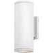 Silo 2 Light 16 inch Textured White Outdoor Wall Mount