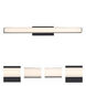 Brink LED 24 inch Black Bath Vanity & Wall Light in 3000K, dweLED