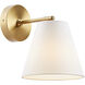 Transitional 1 Light 8 inch Natural Brass Wall Sconce Wall Light