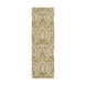 Modern Classics 96 X 30 inch Green and Neutral Runner, Wool