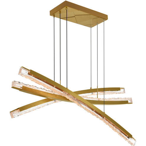 Saber 50 inch Brass Chandelier Ceiling Light