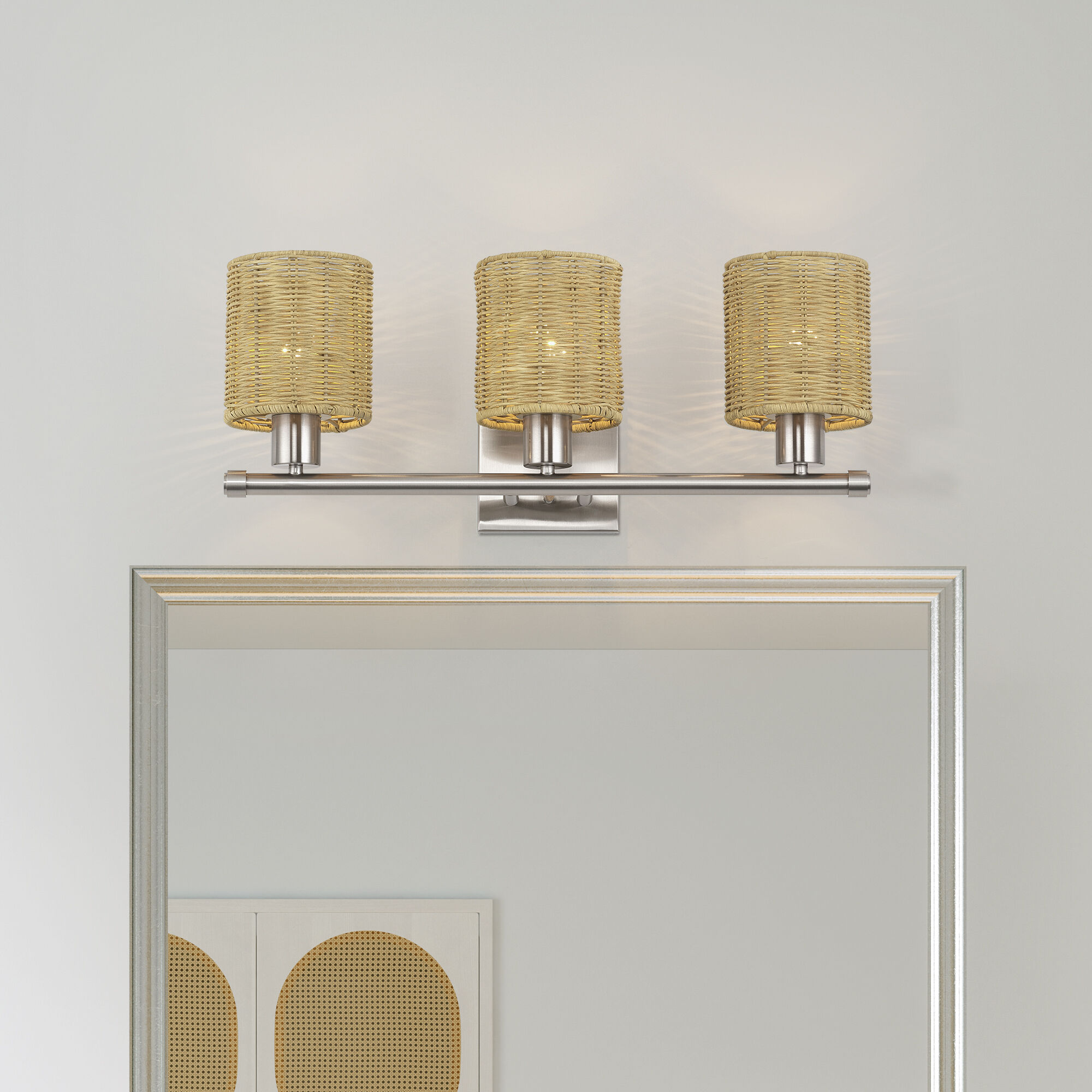 Weavington 3 Light 23.5 inch Brushed Nickel Vanity Wall Sconce Wall Light