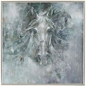 LM Zhou's Starlit Stallion 56.75 X 56.75 inch Painting