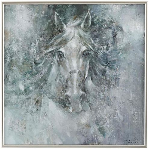 LM Zhou's Starlit Stallion 56.75 X 56.75 inch Painting