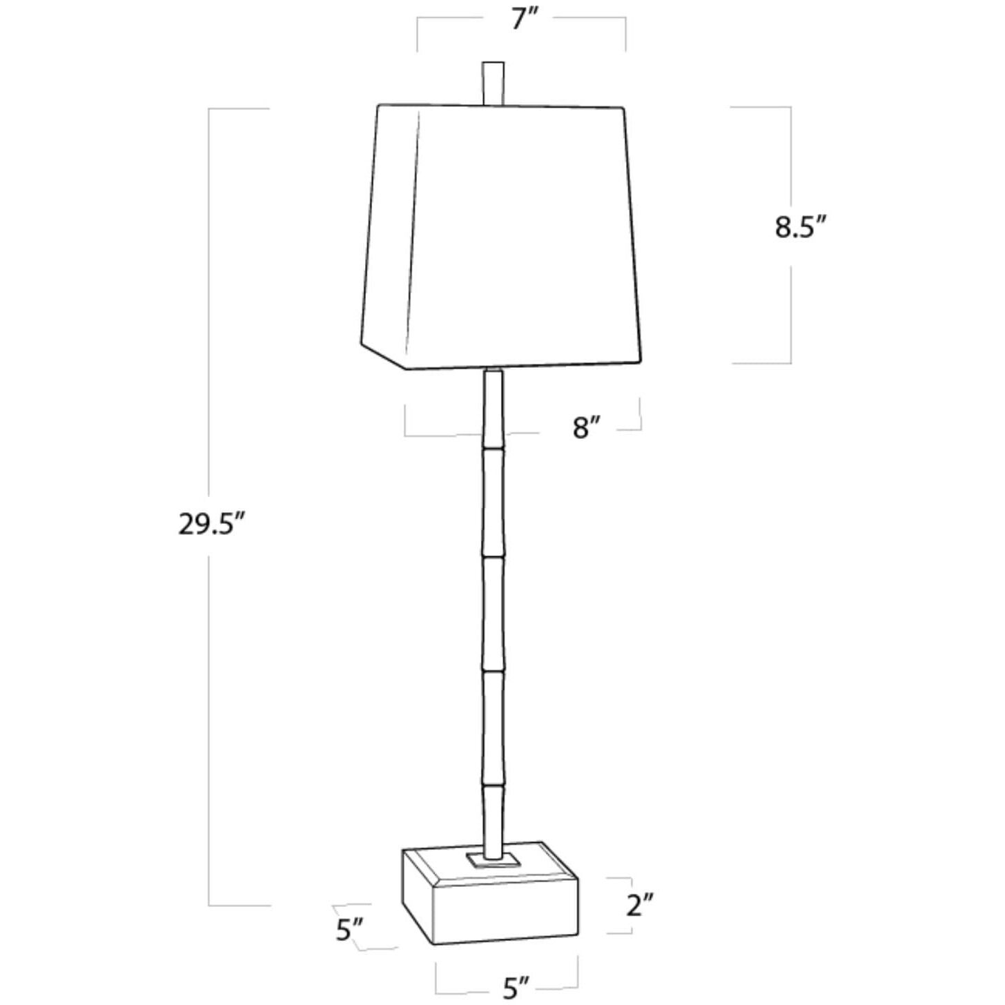 Sarina 29.5 inch 60.00 watt Gold Leaf Table Lamp Portable Light, Buffet Lamp