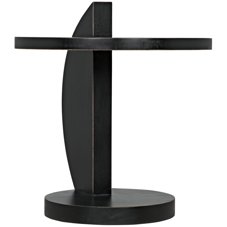 Reed 25 X 22 inch Hand Rubbed Black Side Table