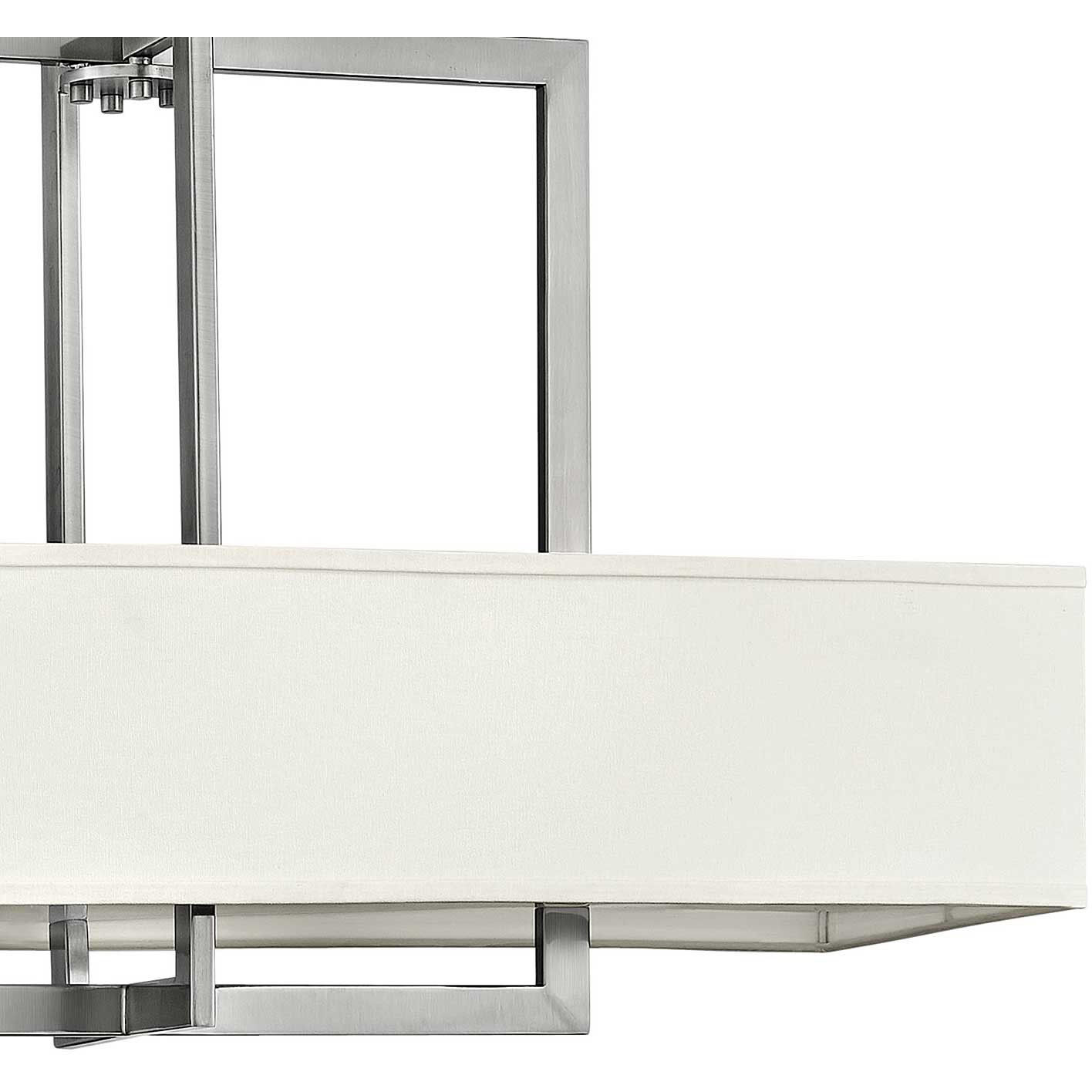 Hampton 4 Light 42 inch Antique Nickel Indoor Linear Chandelier Ceiling Light