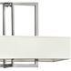 Hampton 4 Light 42 inch Antique Nickel Indoor Linear Chandelier Ceiling Light