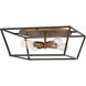 Fulton 4 Light 18 inch Bronze with Heirloom Brass Indoor Flush Mount Ceiling Light