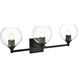 Foster 3 Light 25 inch Black Bath Sconce Wall Light