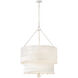 Lisa McDennon Baya 9 Light 30 inch Textured Plaster Chandelier Ceiling Light, Multi Tier