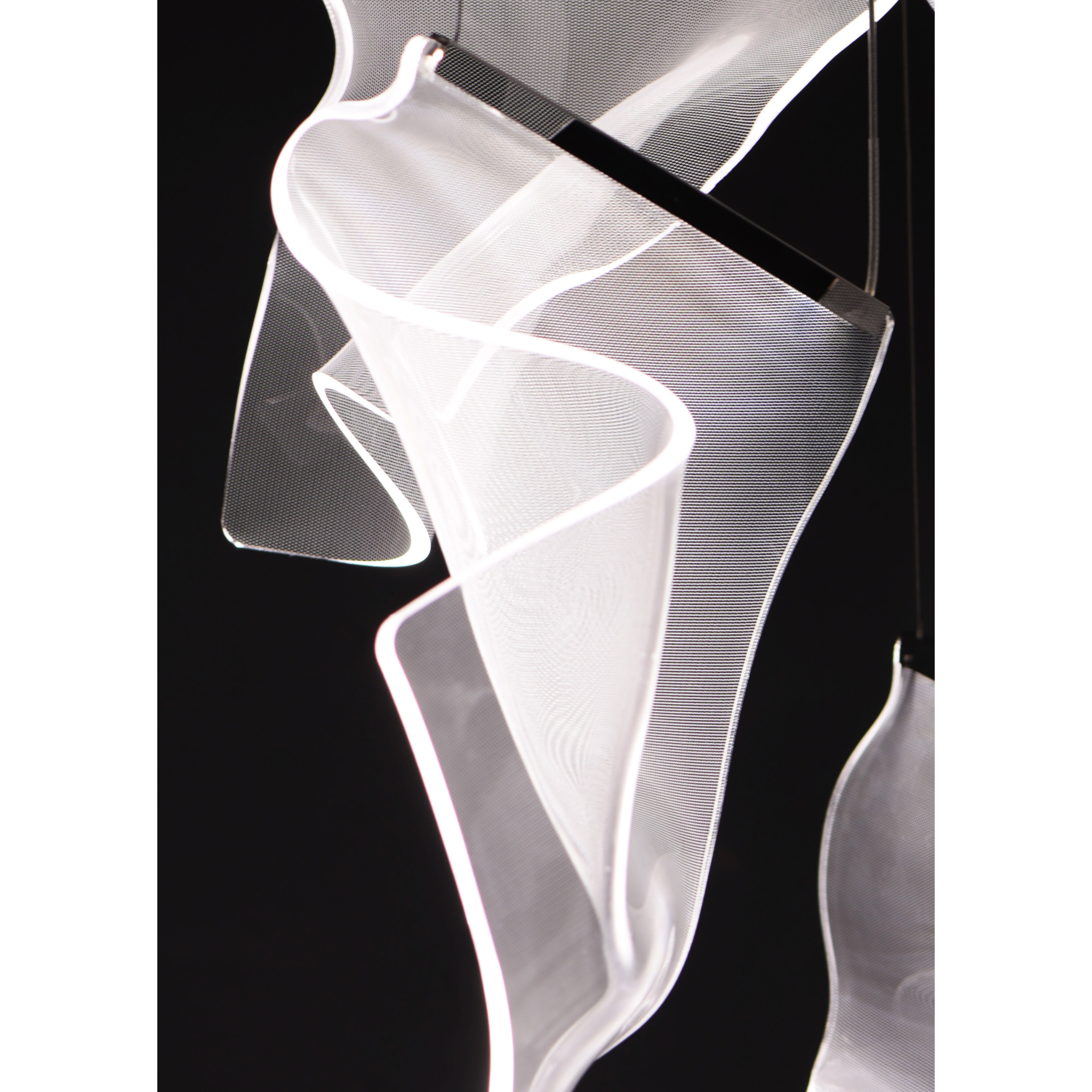 Rinkle LED 27.5 inch Polished Chrome Multi-Light Pendant Ceiling Light