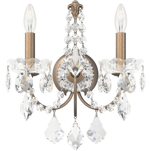 Century 2 Light 5.5 inch Etruscan Gold Wall Sconce Wall Light